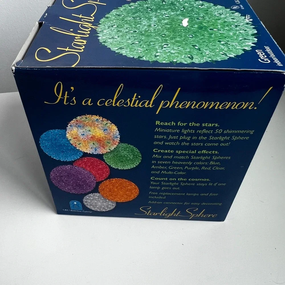 GKI Bethlehem Lighting Starlight Sphere 50 Light Green Indoor Outdoor 724604